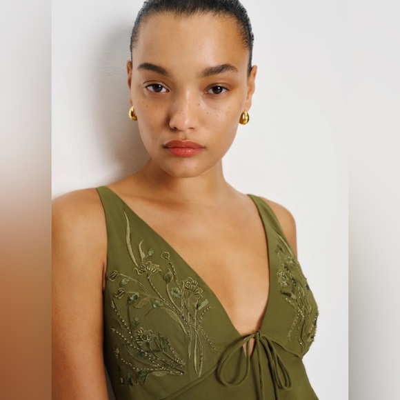 Reformation Olive Green Maxi Dress - Picture 4 of 10